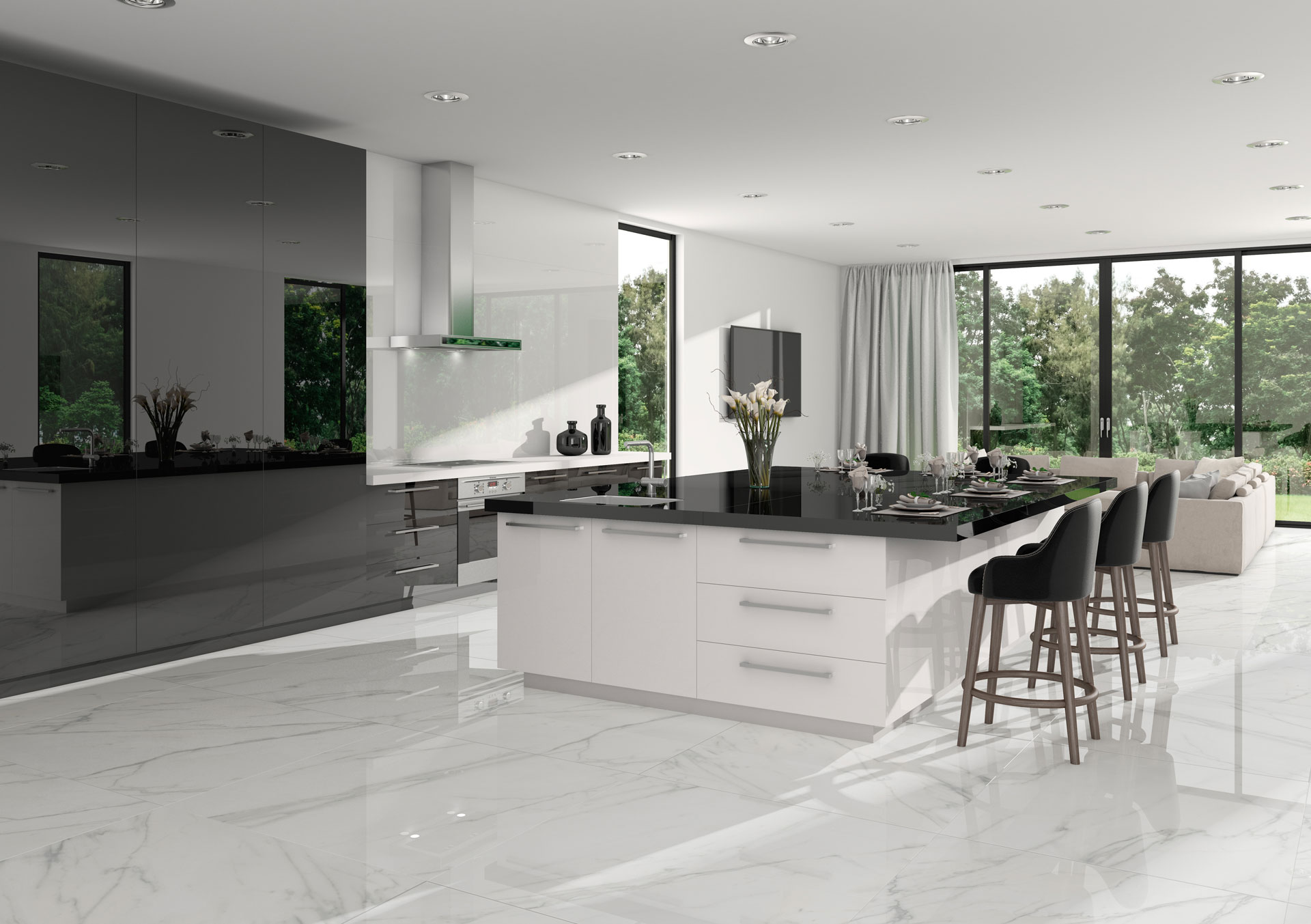 AMB GRUM BLACK 280X160 ALPI WHITE 280X160 VARENNA CARRARA 280X160