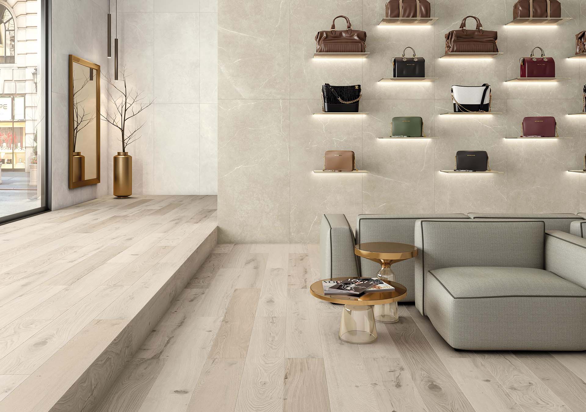 AMB DILUCA WHITE 22,5X180 SOAPSTONE TAN 90X180