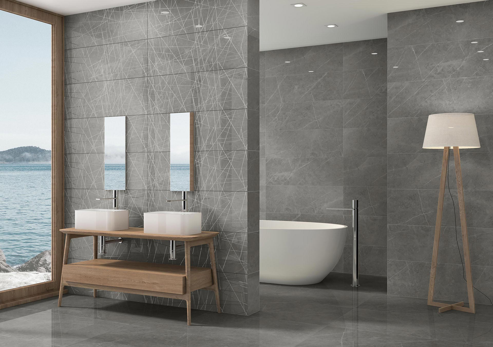 AMB ALTAMURA WALL GRAY MATERA 30X90 ALTAMURA GRAY 60X120
