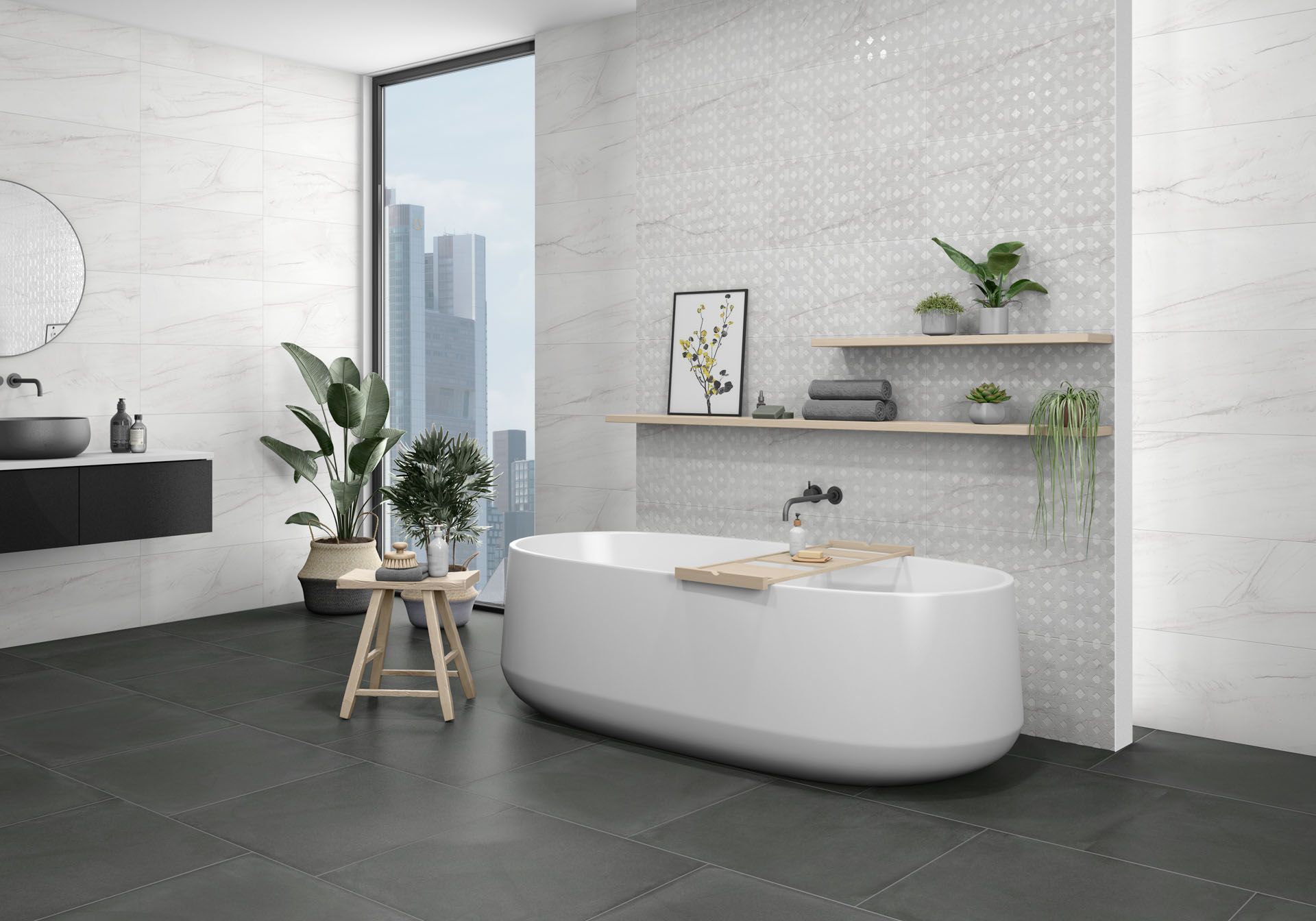 AMB NANTES WALL RLV VIENNA 30X60 MATT MAXXI GRAPHITE 60X60