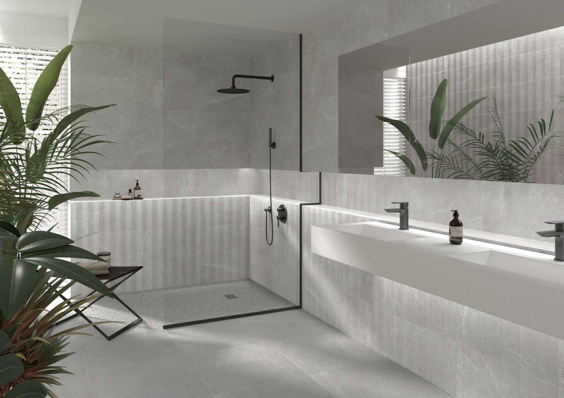 AMB SOAPSTONE WALL RLV SPIGATO SILVER 30X60 FIDENZA PEARL 60X60