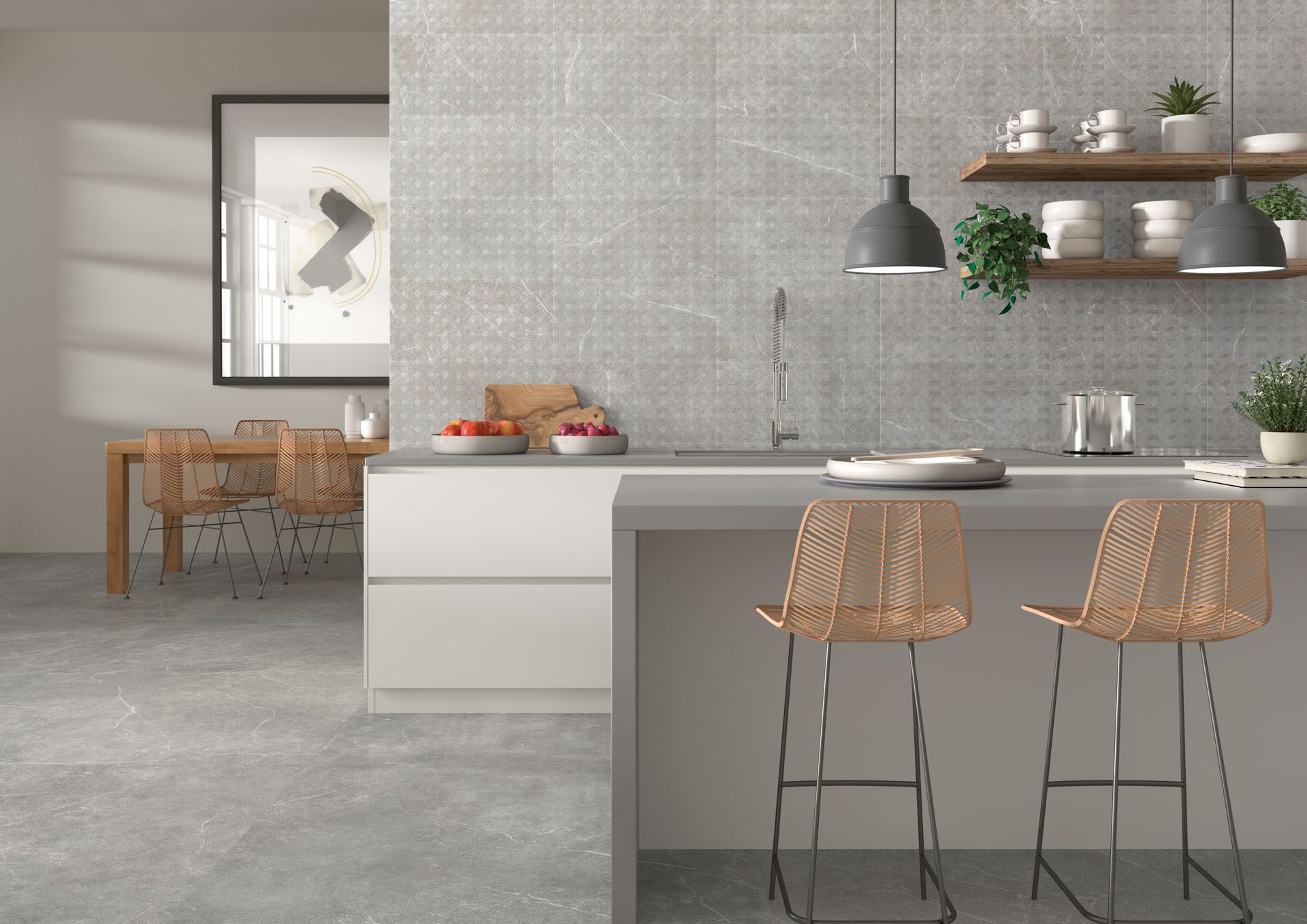 AMB SOAPSTONE WALL RLV VIENA SILVER 60X60 SOAPSOTNE SILVER 12X0120