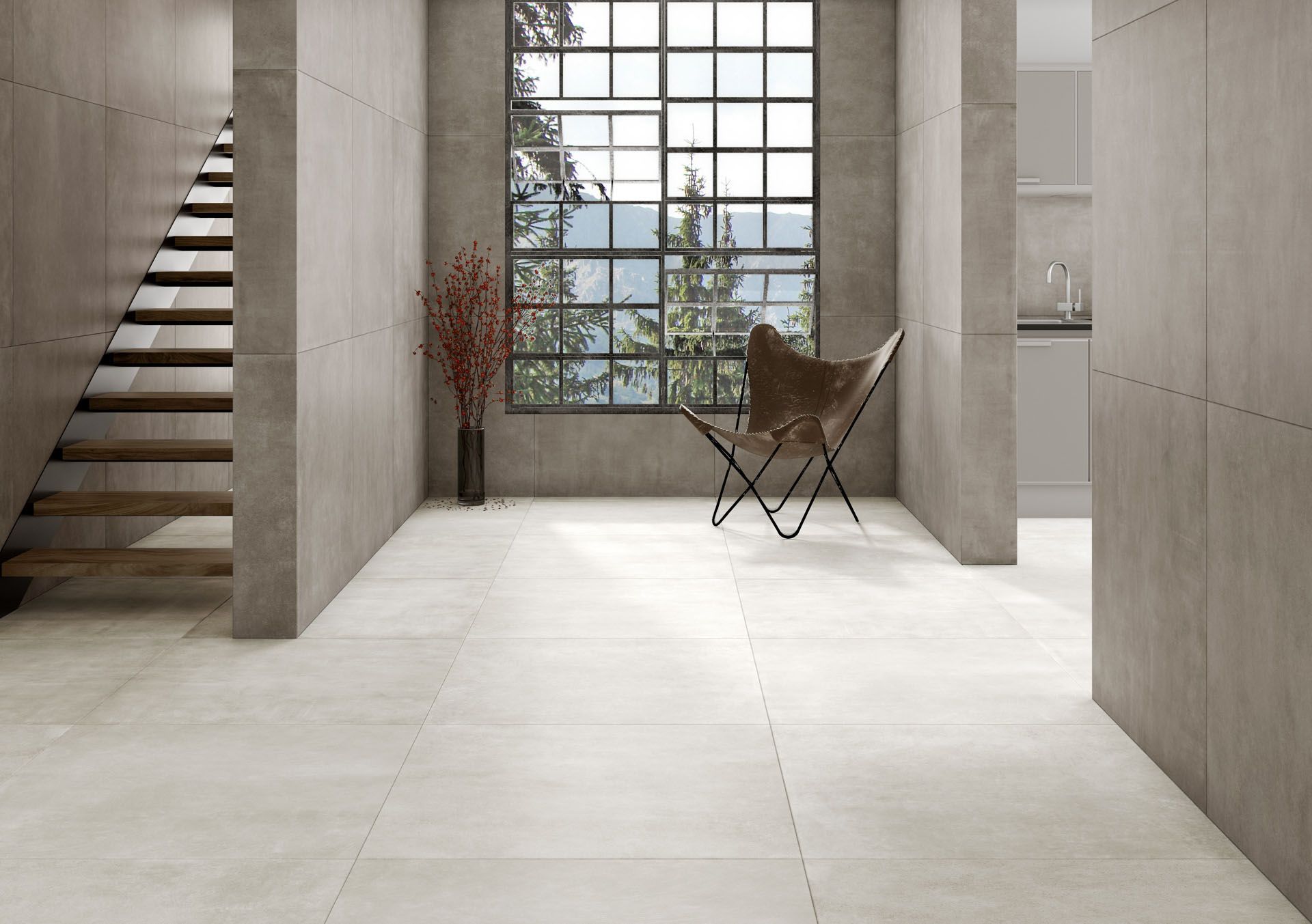 AMB CEMENTINE WHITE TAN 90X90