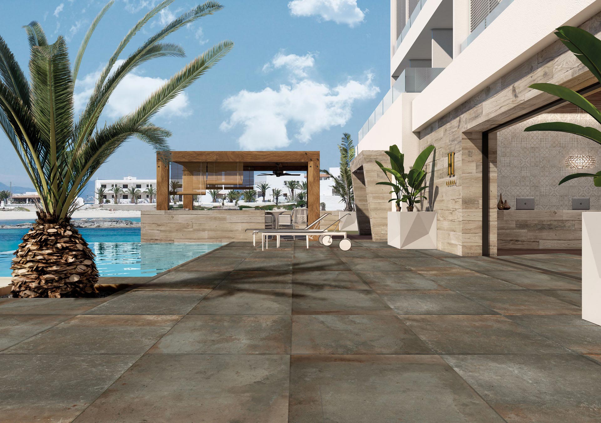 AMB TERRACINA GRAY 60X60 MARSALA UMBER 20X120 DC TERRACINA-WHITE 22,3X22,3