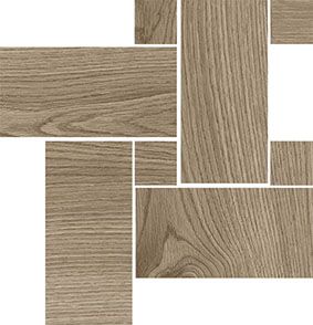 MOSAICO LEGNO DILUCA UMBER 22X22