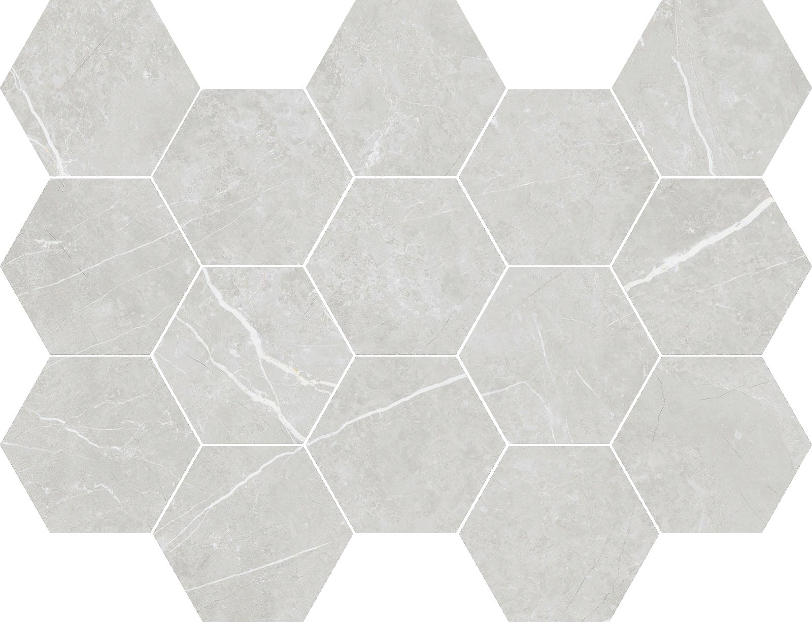 MOSAICO HEX. ELITE MATT SILVER 32,5X22,5