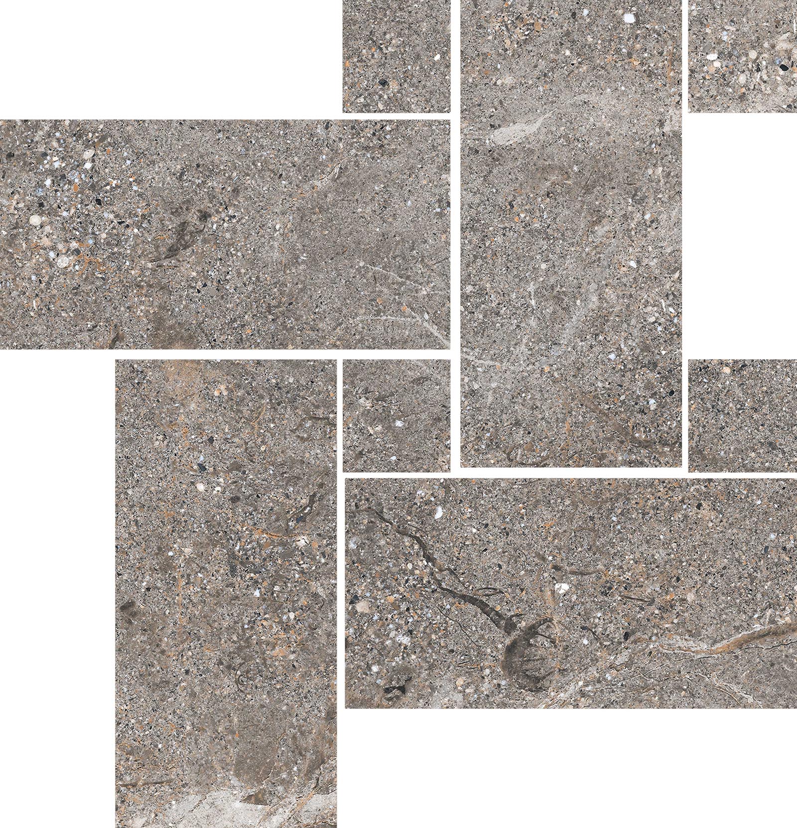 MOSAICO LEGNO MAINSTONE GRAY 22X22 PUL