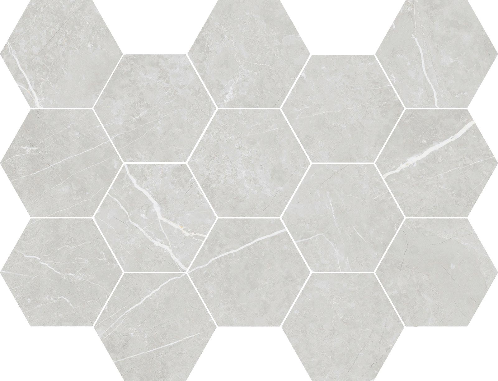 MOSAICO HEX. ELITE SILVER 32,5X22,5 PUL