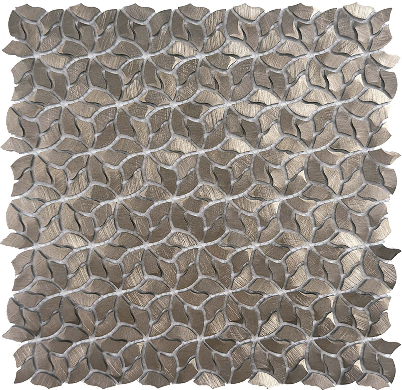 MOSAICO FLOWERS ARGENT 29,5×28,4